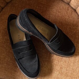 Anne Klein womens Black Suede Loafers 8